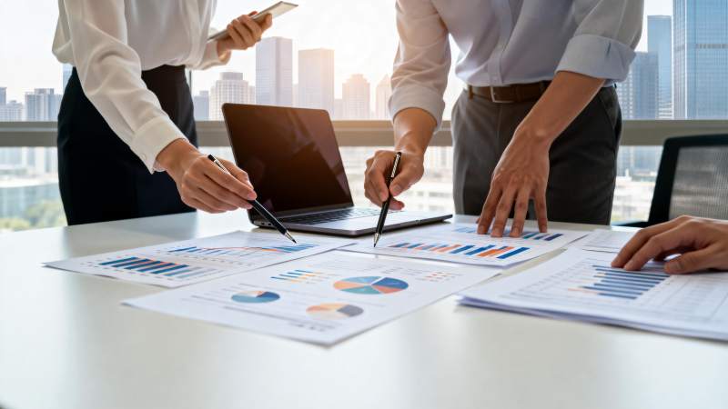 商务会议分析数据图片