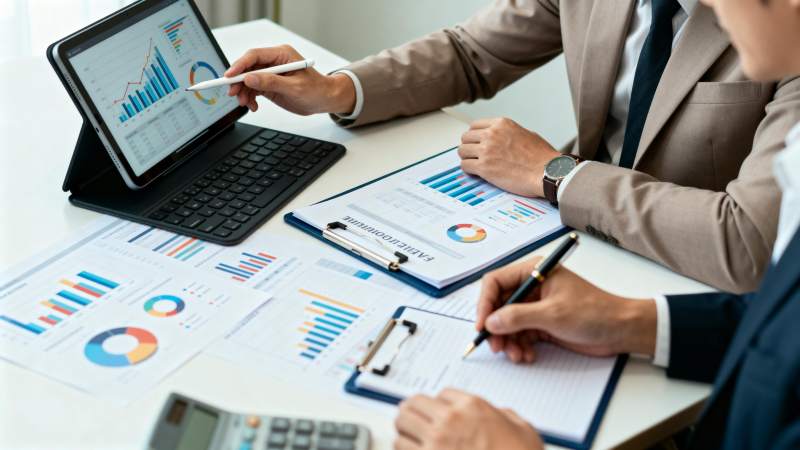 商务会议分析数据图片