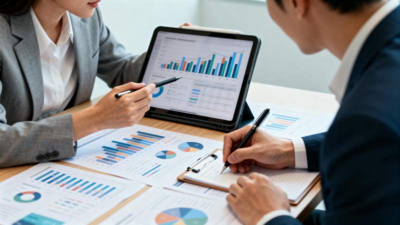 商务会议分析数据图片