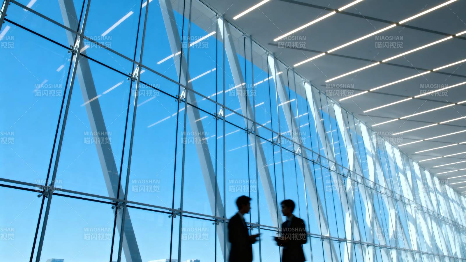 商务洽谈剪影图片