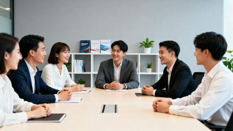 商务会议讨论中图片