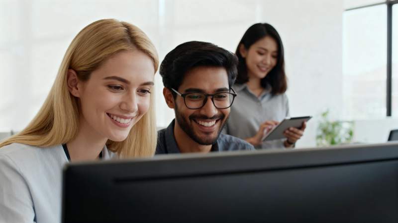 团队协作办公瞬间图片