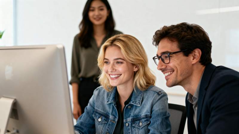 团队协作办公瞬间图片