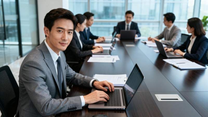 商务会议进行中图片