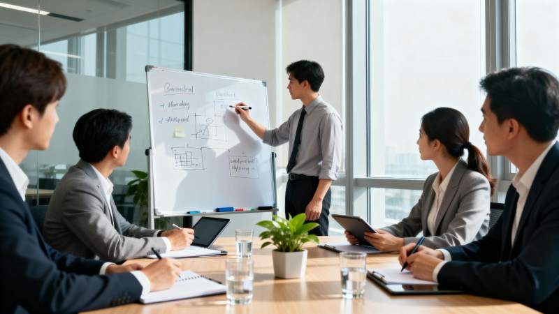 团队会议讨论中图片