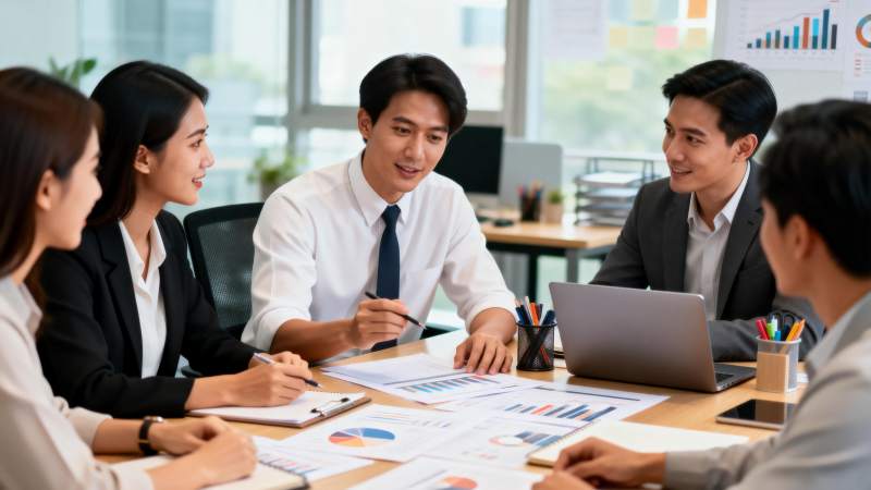 团队会议讨论方案图片