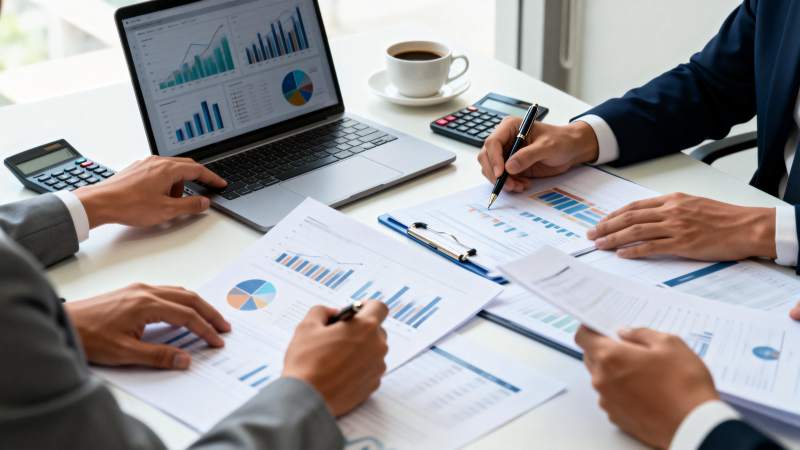 商务会议分析数据图片