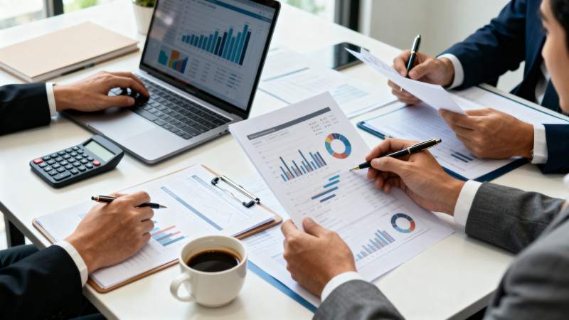 商务会议分析数据图片