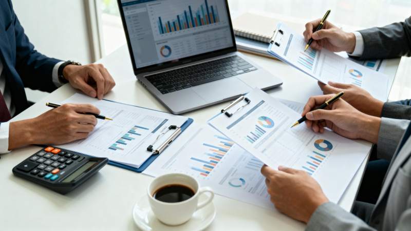 商务会议分析数据图片