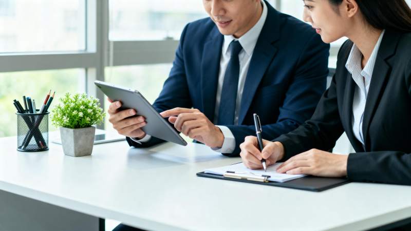 商务会议讨论中图片