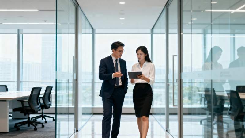 商务人士办公室交流图片