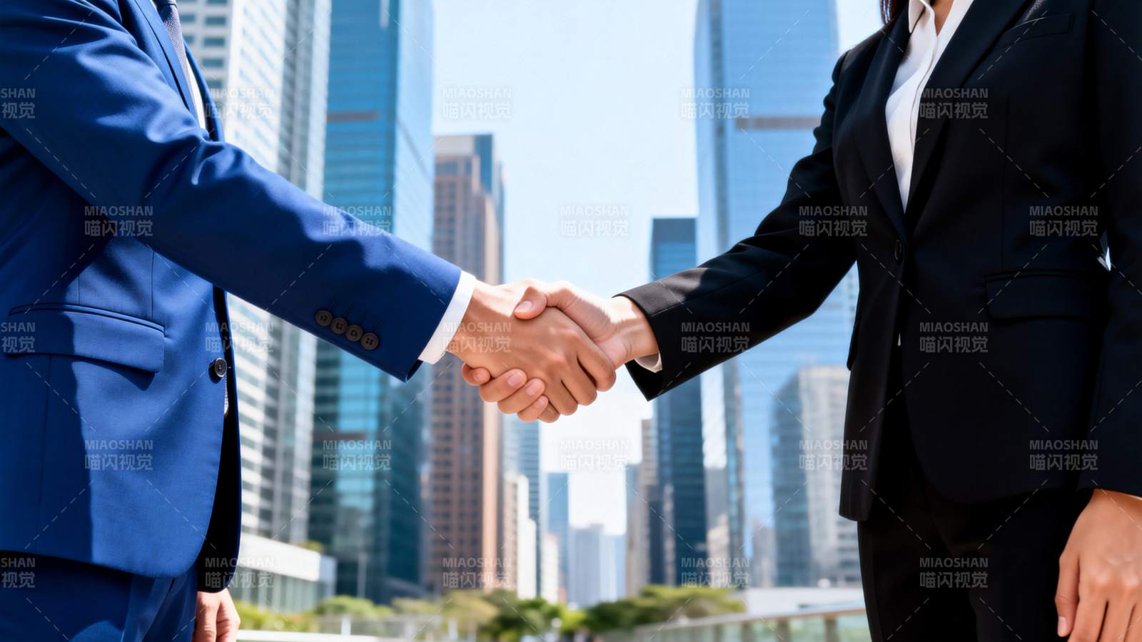 商务握手合作双赢图片