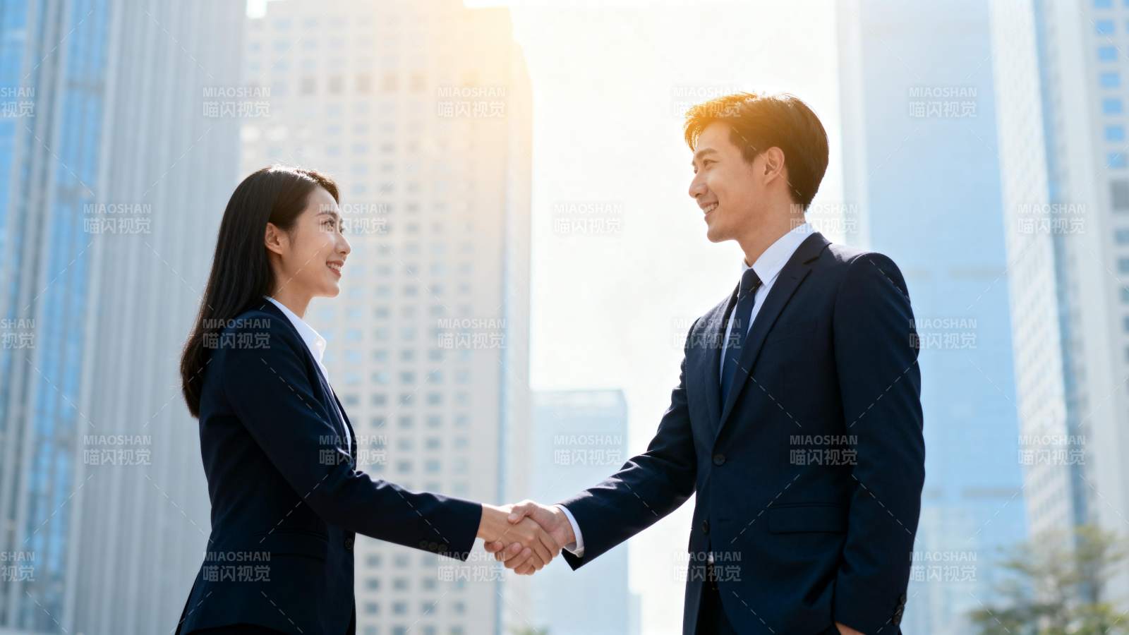 商务握手合作双赢图片