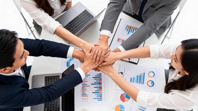 团队协作共进图片