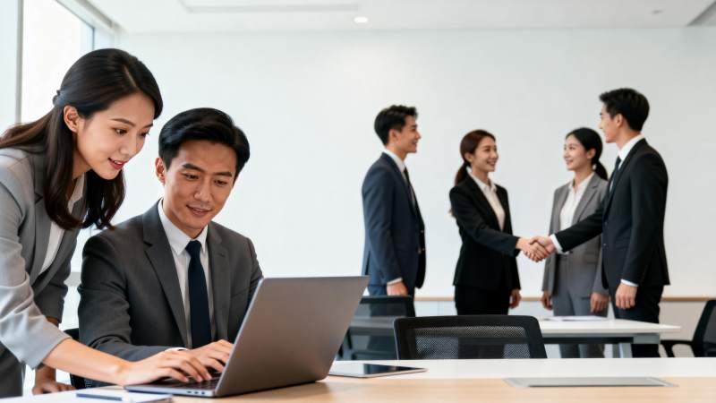 商务会议合作场景图片