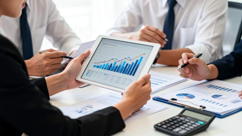 商务会议分析数据图片