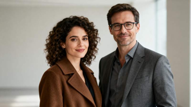 优雅职场双人照图片