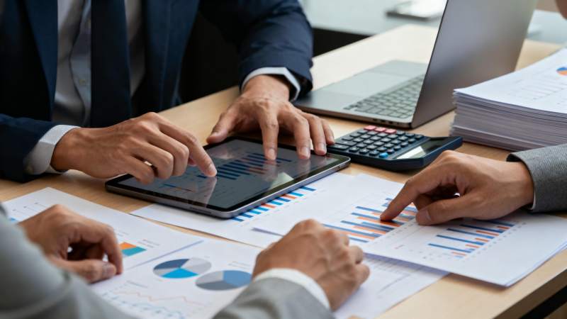 商务会议讨论数据图片