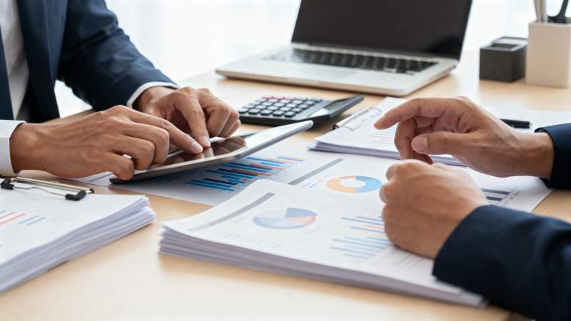 商务洽谈分析数据图片