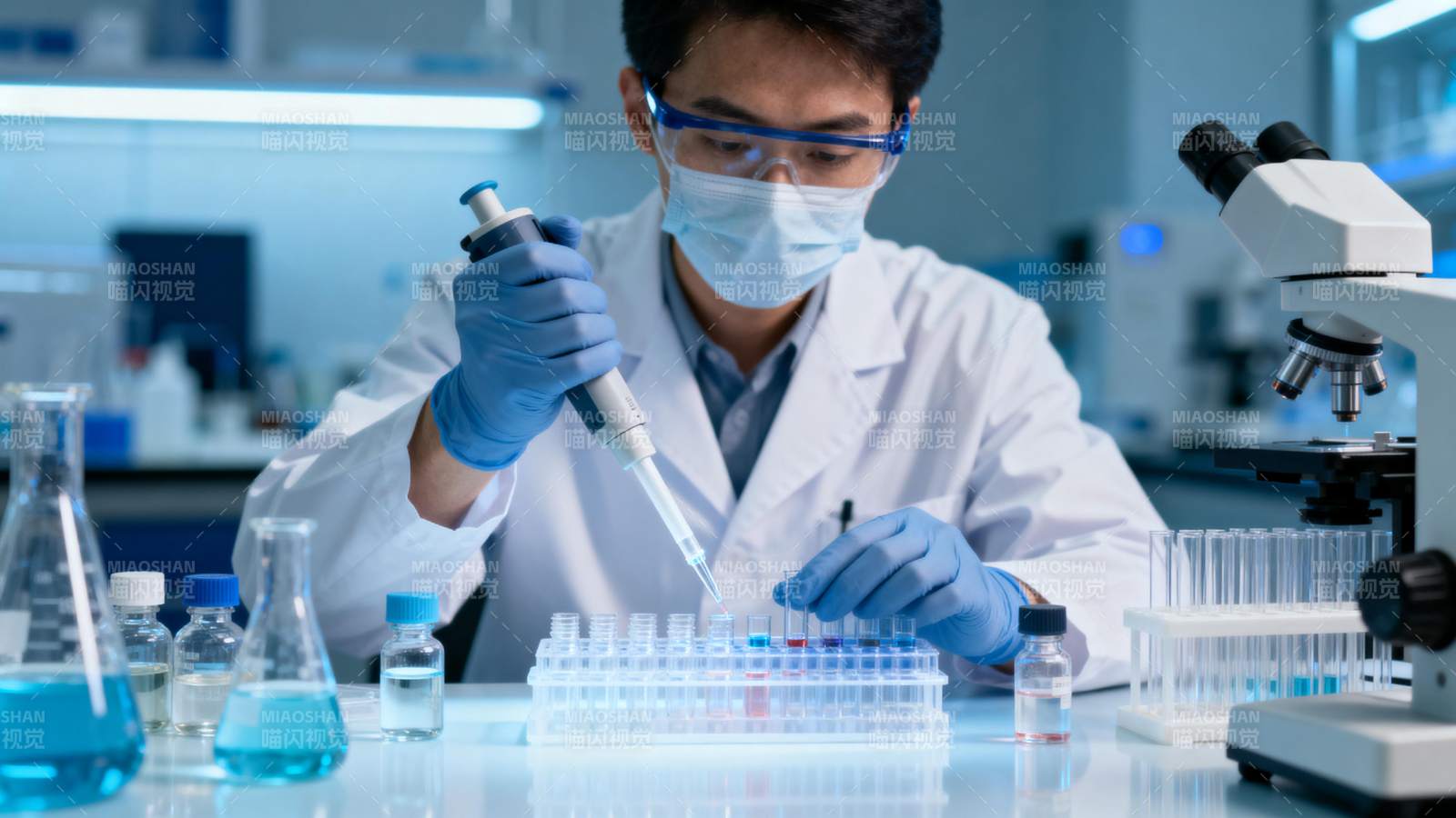 实验室科研人员工作图片