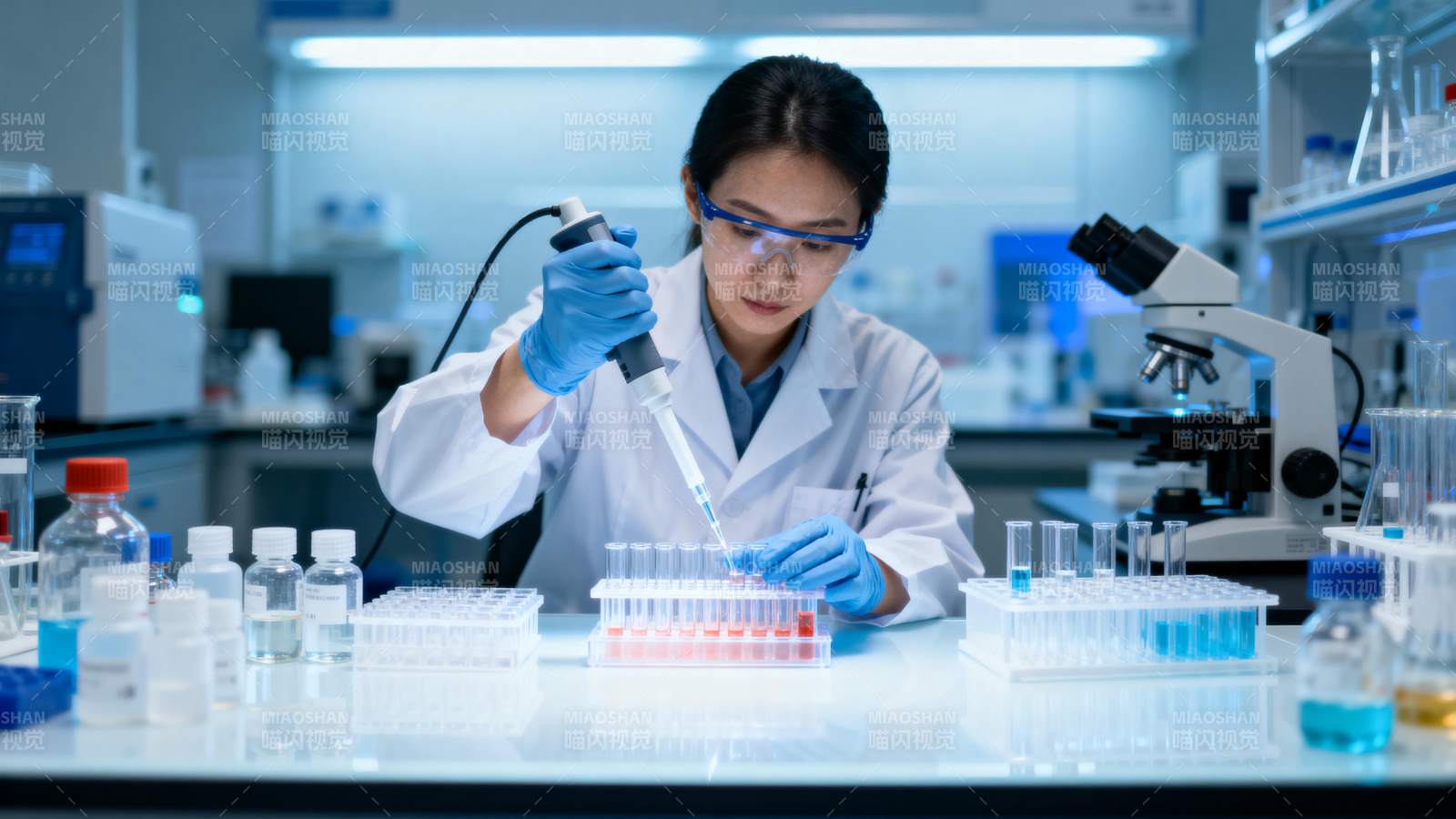 实验室科研人员工作图片