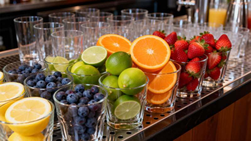 水果饮品吧台图片