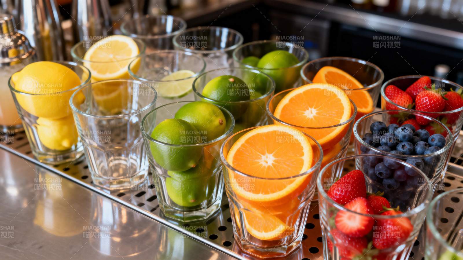 水果饮品准备中图片
