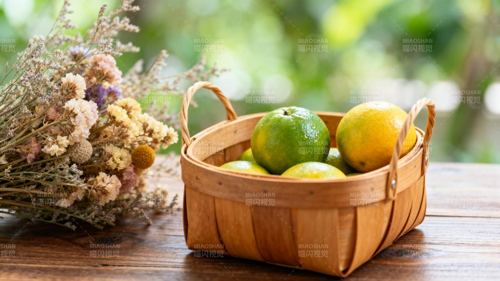 果篮静物图片