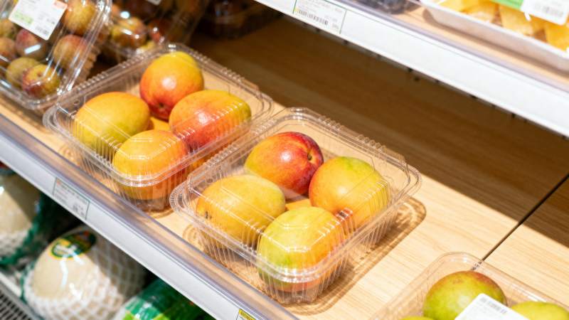 超市水果展示区图片