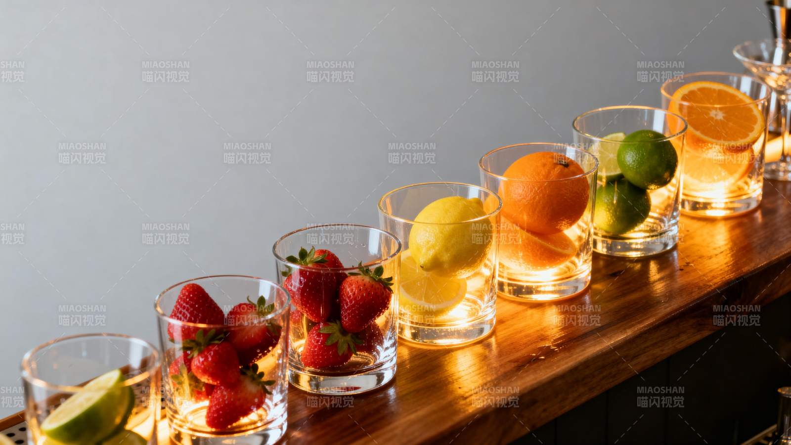 水果饮品排列图图片