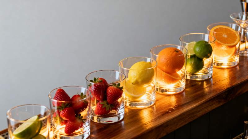 水果饮品排列图图片