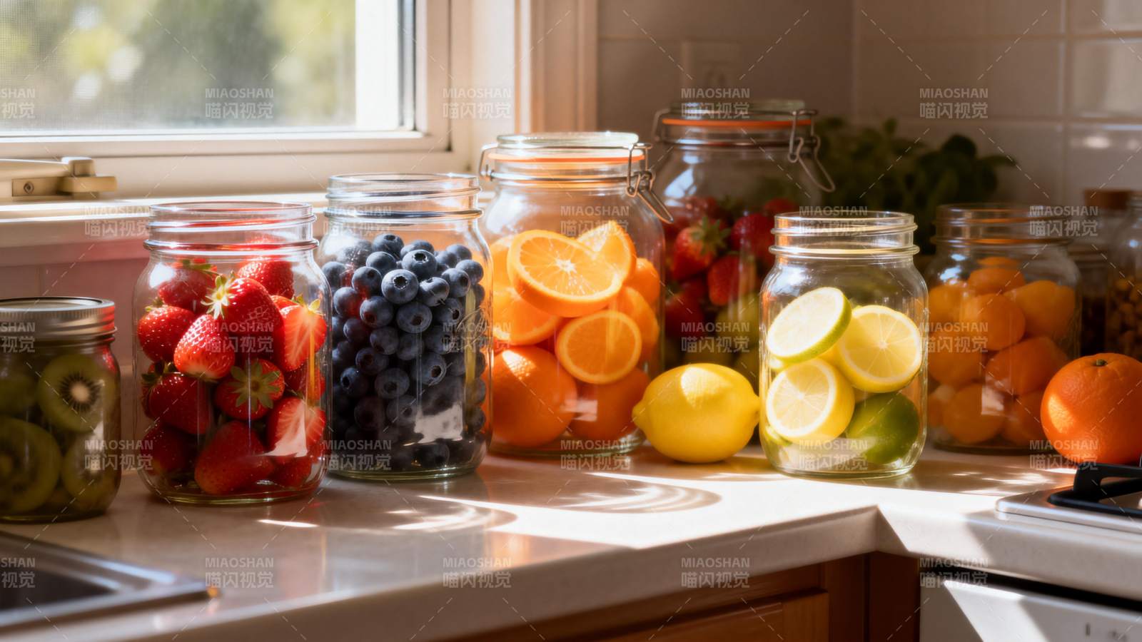 水果罐头满桌图片