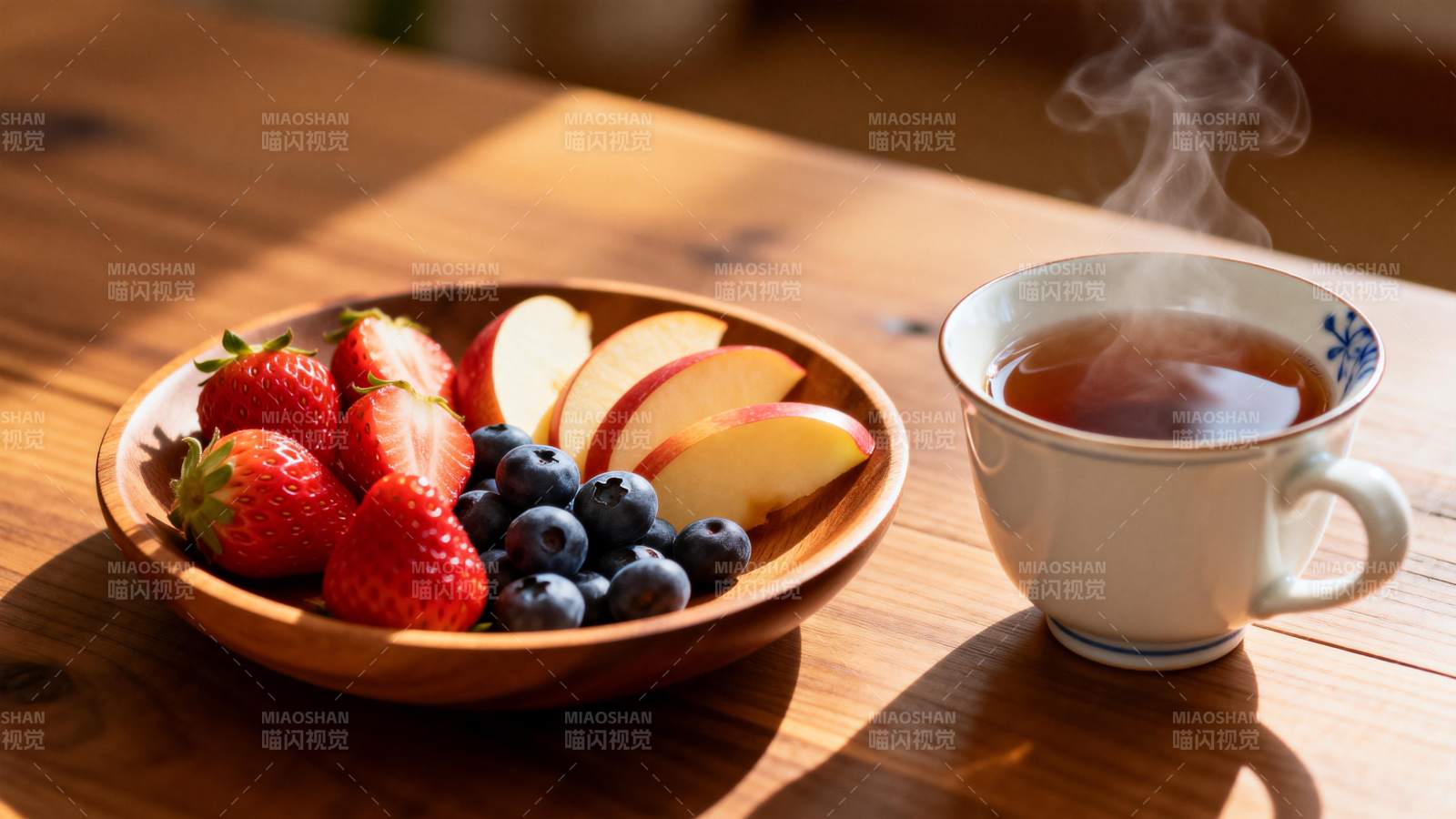 水果茶香 晨光相伴图片