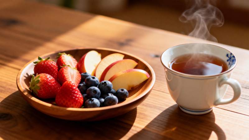 水果茶香 晨光相伴图片