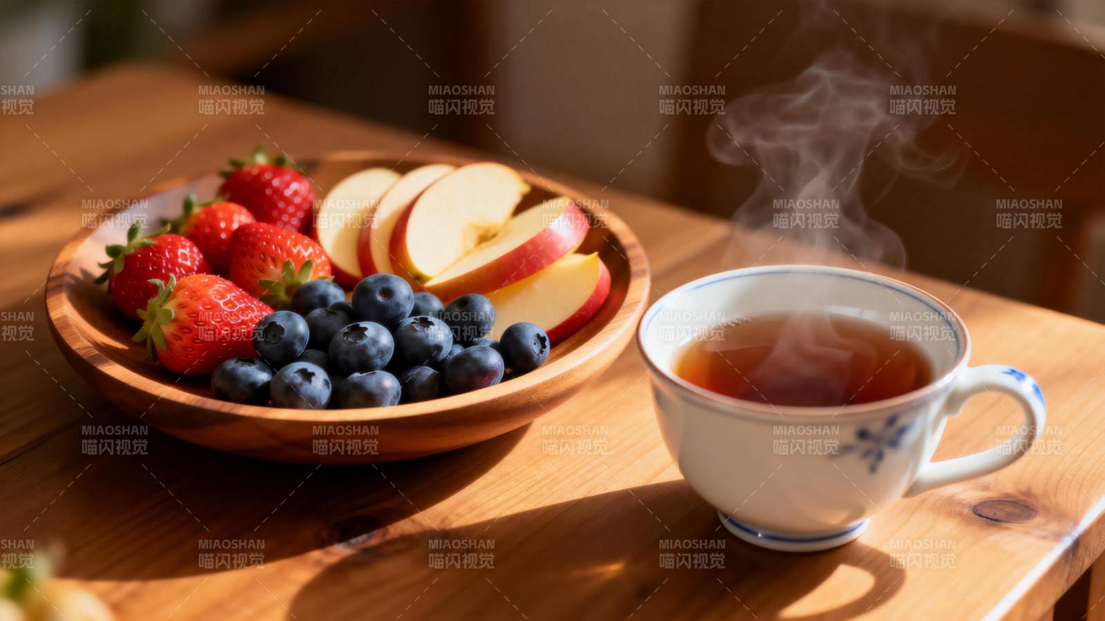 水果与热茶图片