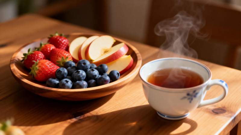 水果与热茶图片