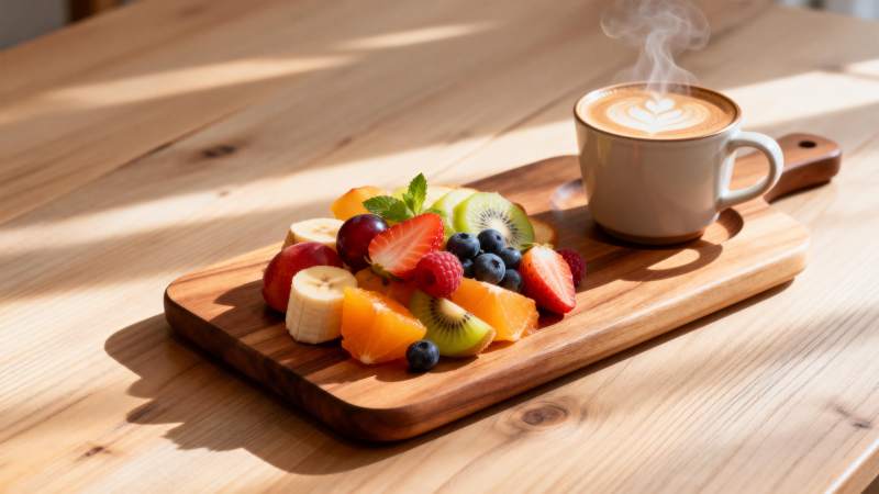 果盘咖啡 阳光午后图片