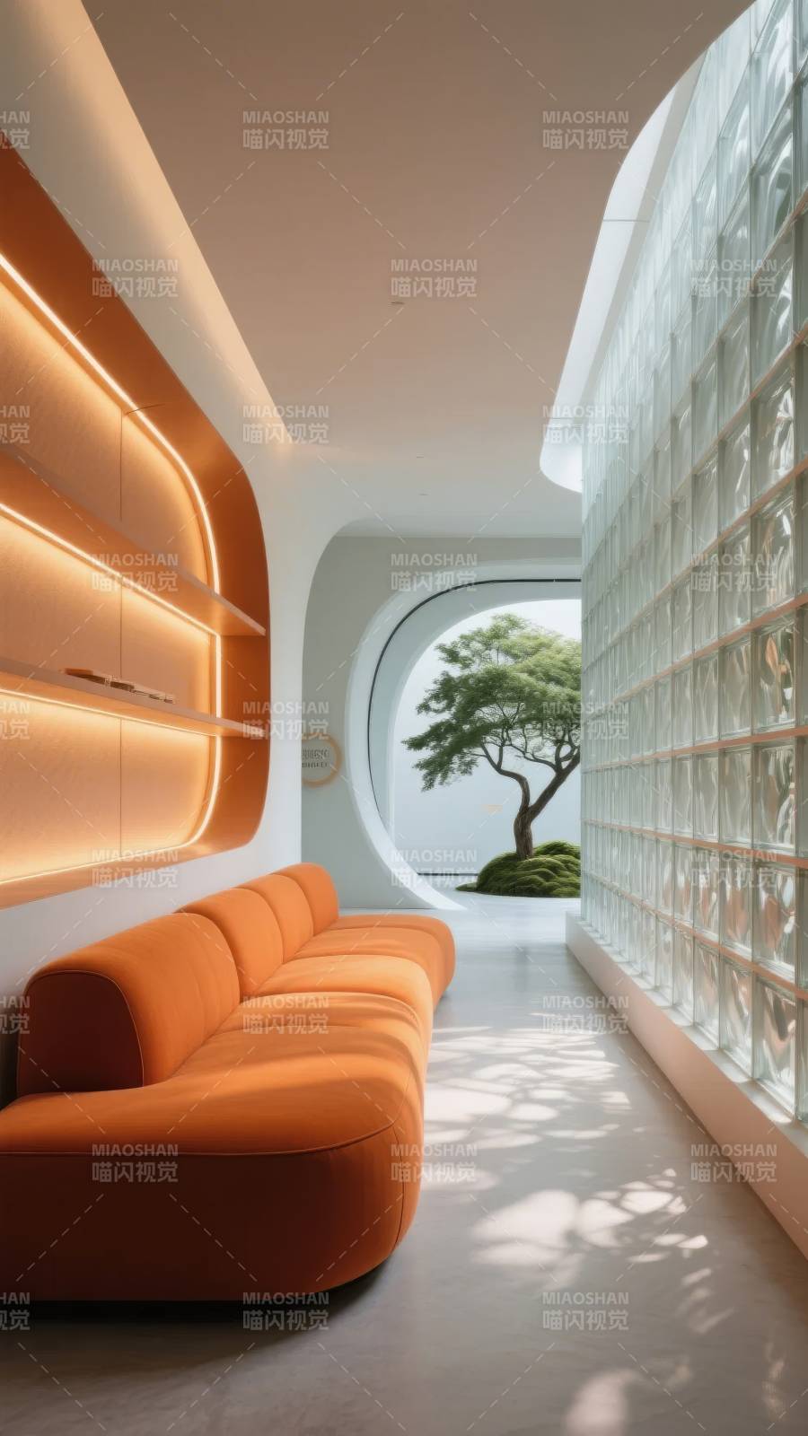 现代客厅光影艺术图片