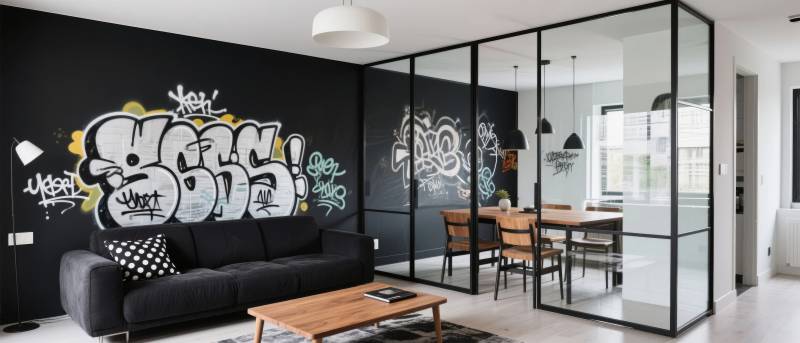 涂鸦风客厅设计图片