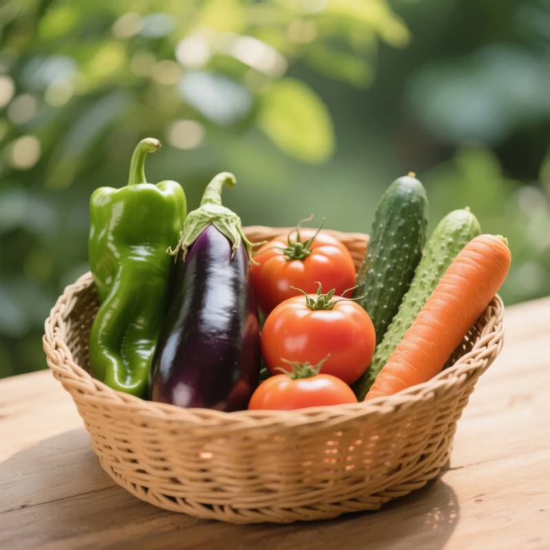 新鲜蔬菜篮图片