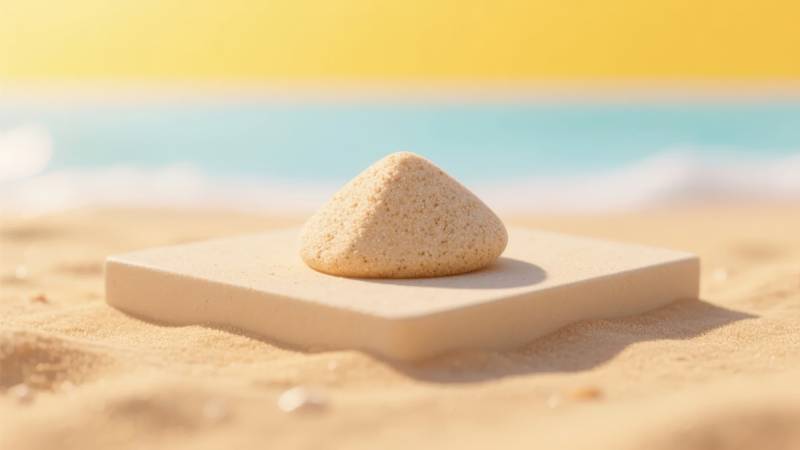 沙堆静置沙滩上图片