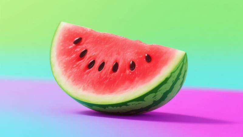 西瓜切片 色彩缤纷图片