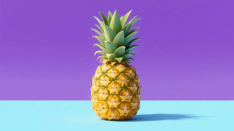 菠萝静物图图片