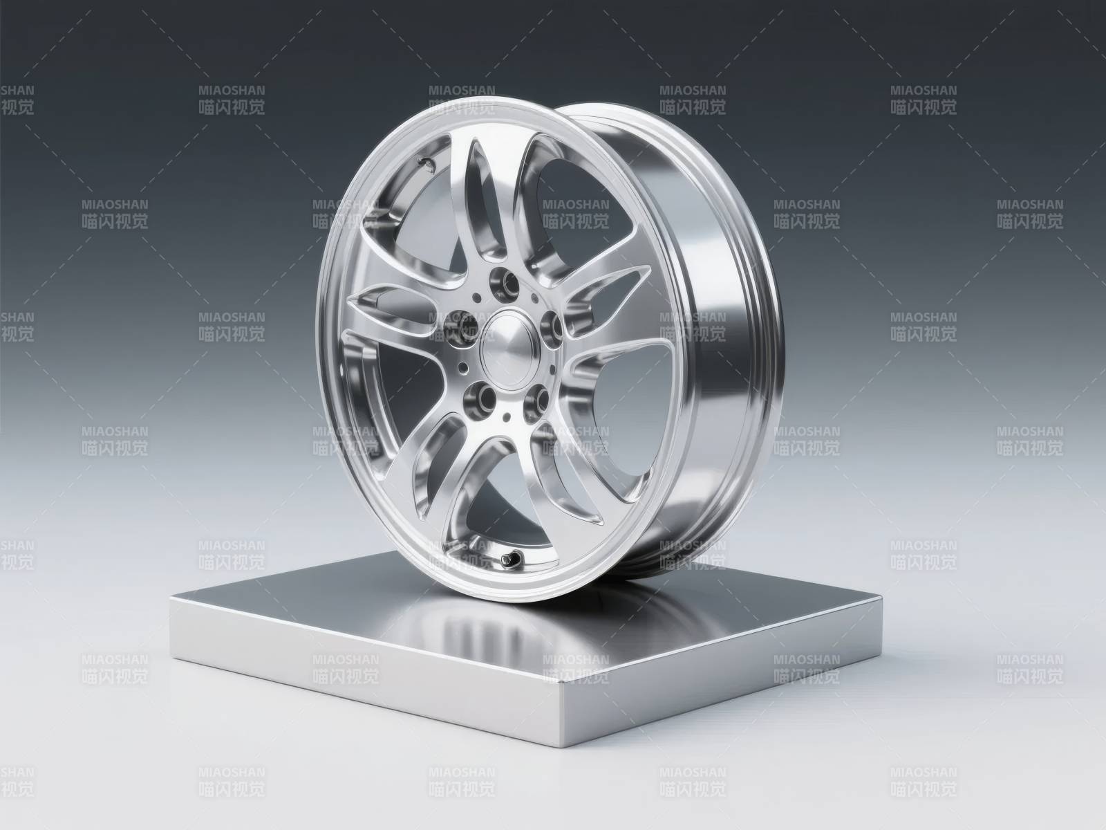 银色轮毂展示图片