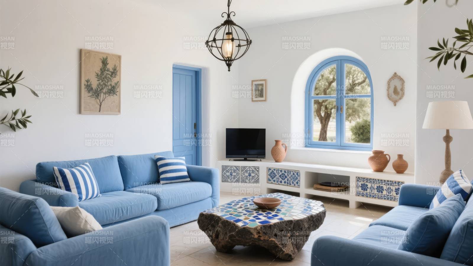 地中海风格客厅图片