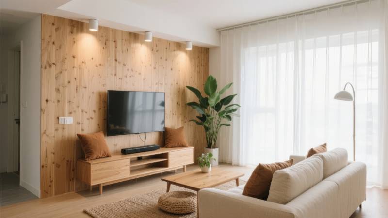 温馨木纹客厅设计图片