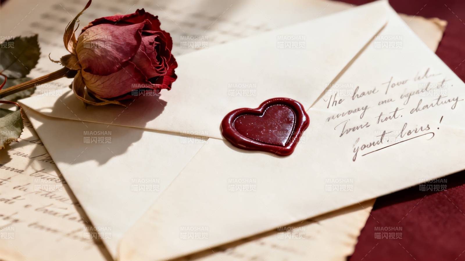 情书与玫瑰图片