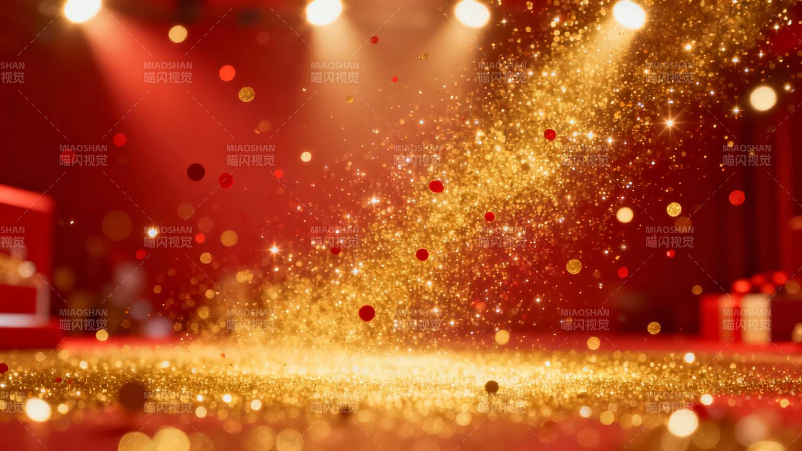 金色舞台闪耀光芒图片