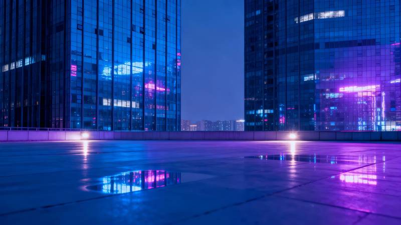 霓虹都市夜景图片