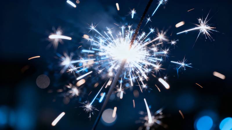 璀璨烟花绽放夜空图片